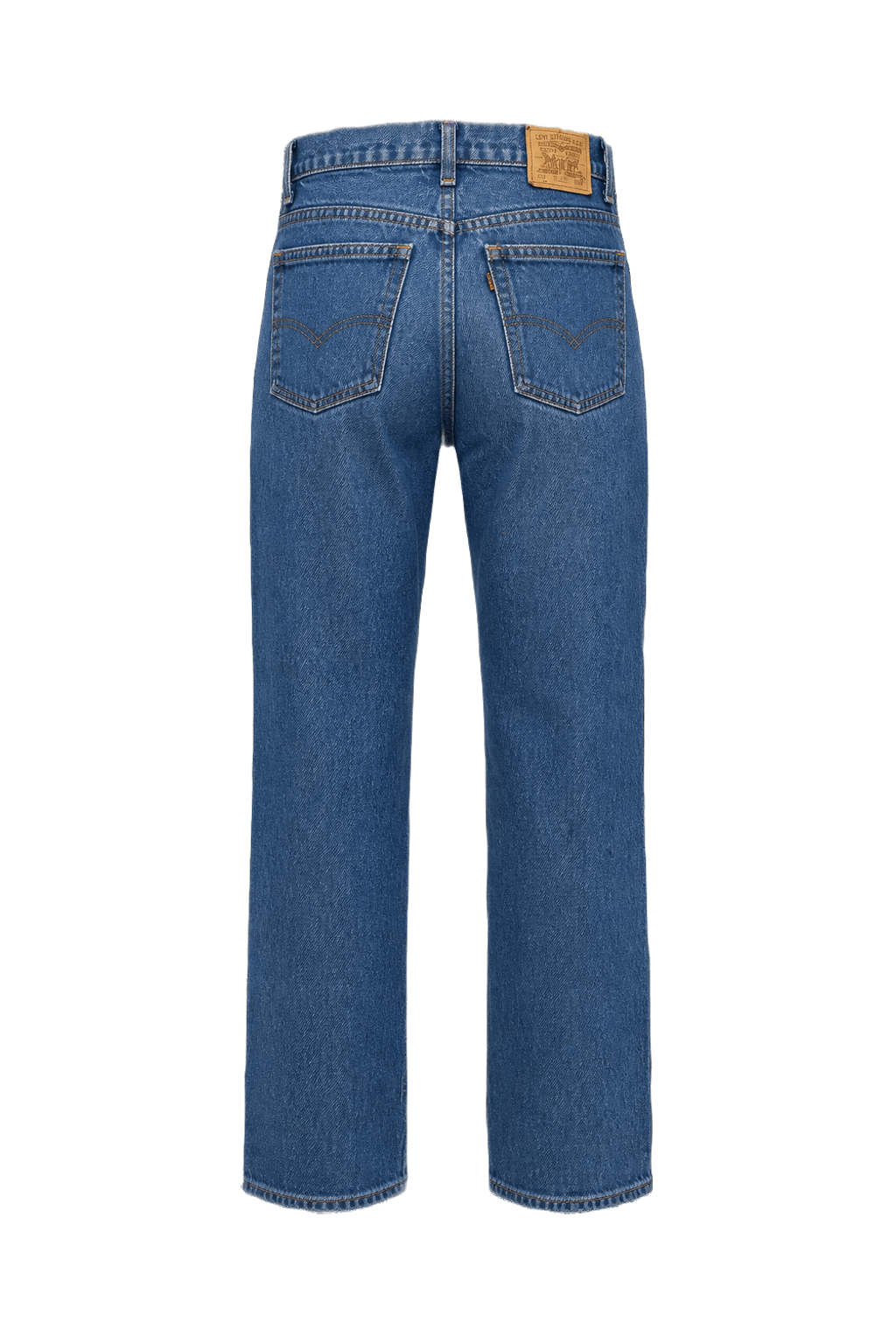 1970s Blue Denim Jeans - Back View