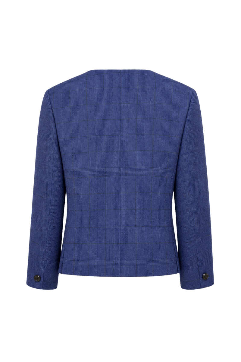 1980s Blue Wool Jacket - Back View