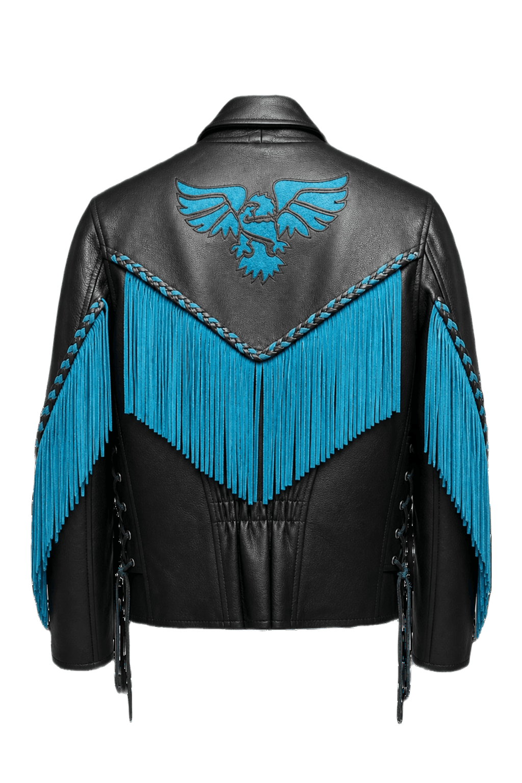 1990s Black Leather Jacket - Back View