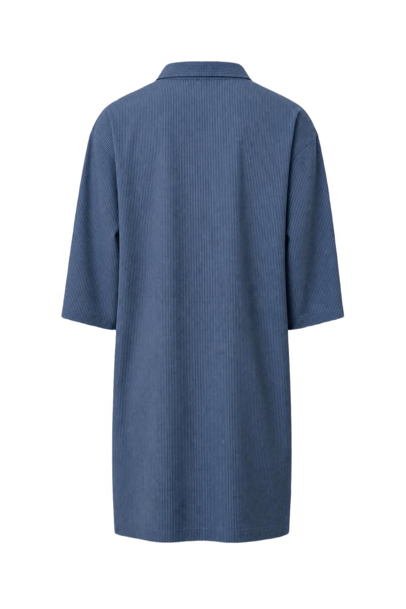 1980s Blue Cotton Kimono - Back View