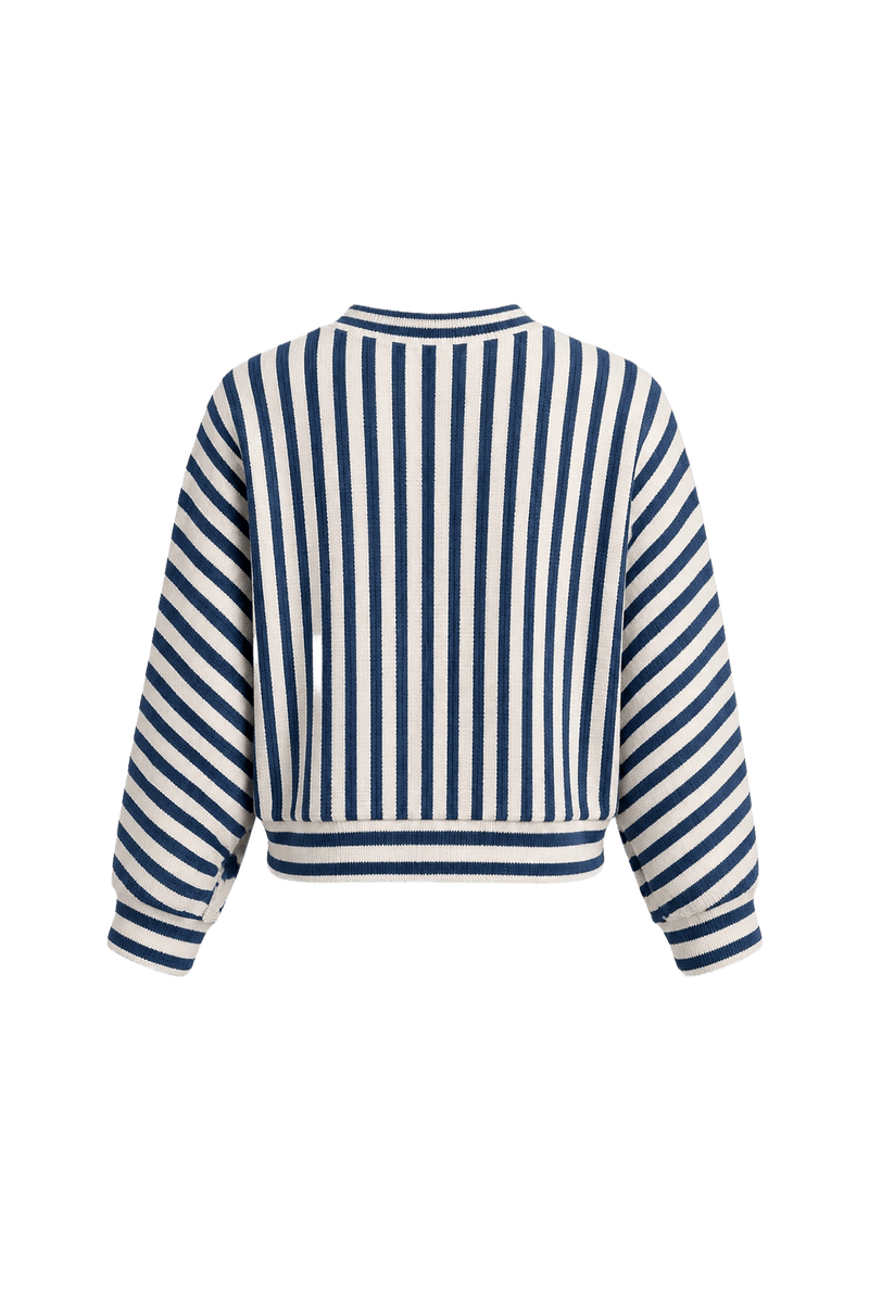 1980s Blue Cotton Sweater - Back View