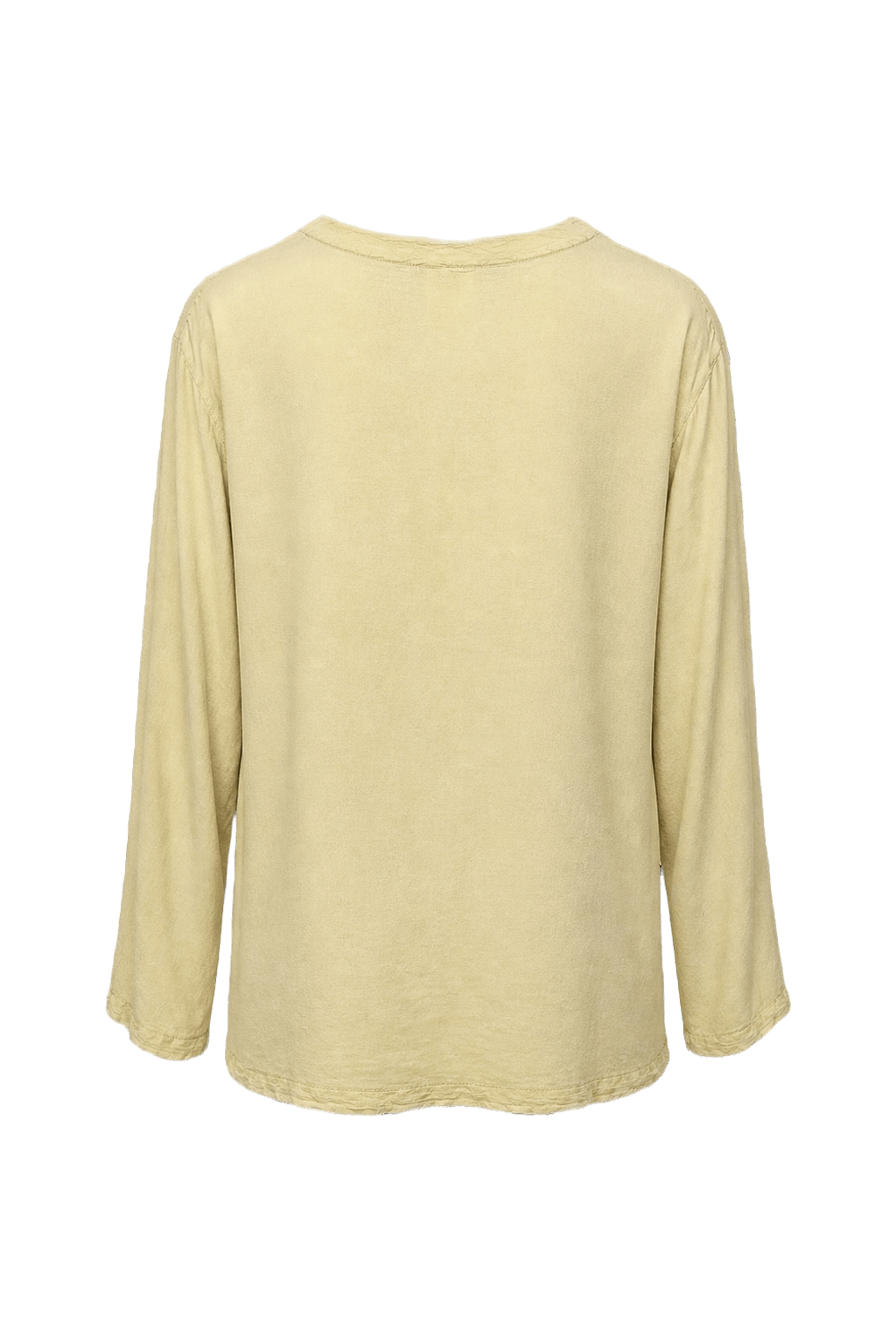 1990s Beige Rayon Blouse - Back View