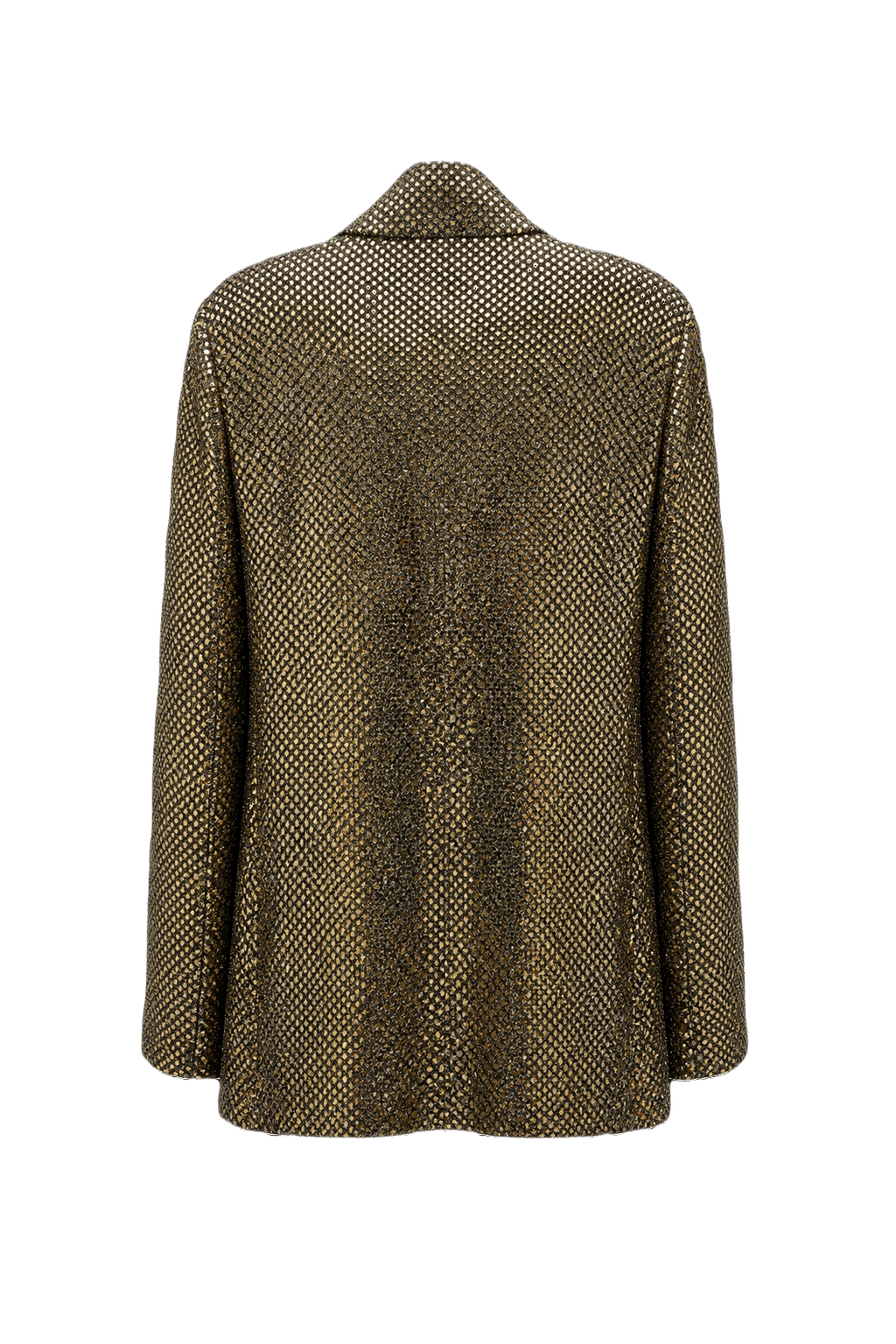 2000s Gold Polyester Jacket - Back View