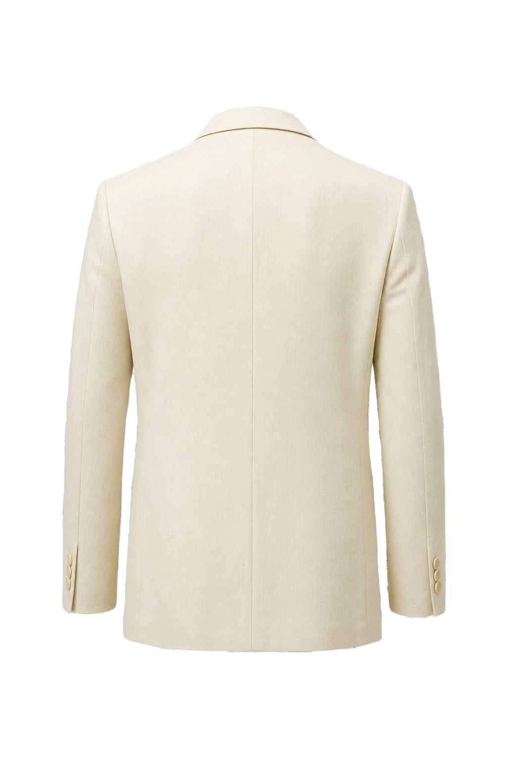 1950s Ivory Cotton Blend Blazer - Back View