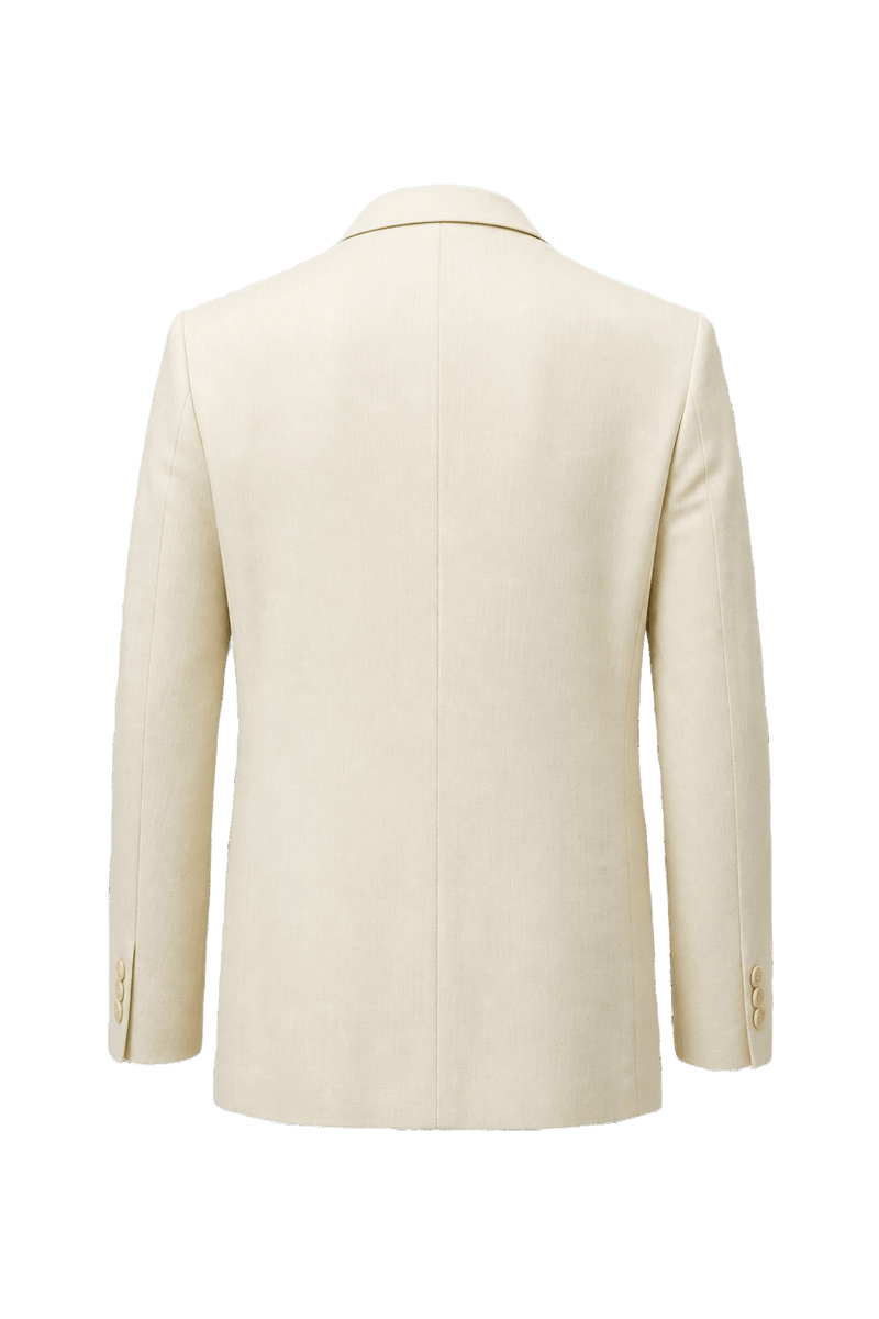 1950s Ivory Cotton Blend Blazer - Back View