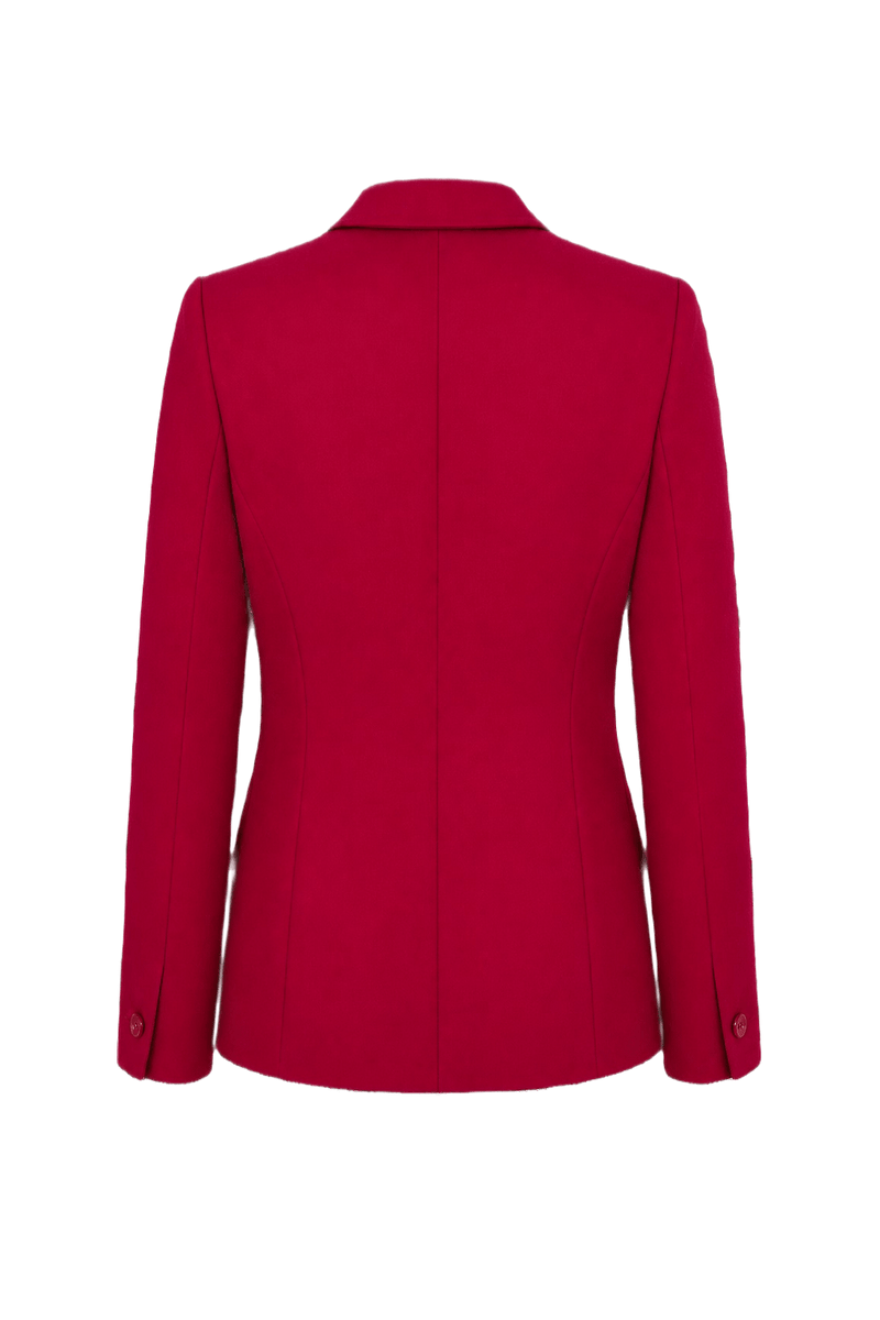 1980s Fuchsia Wool Blazer - Back View