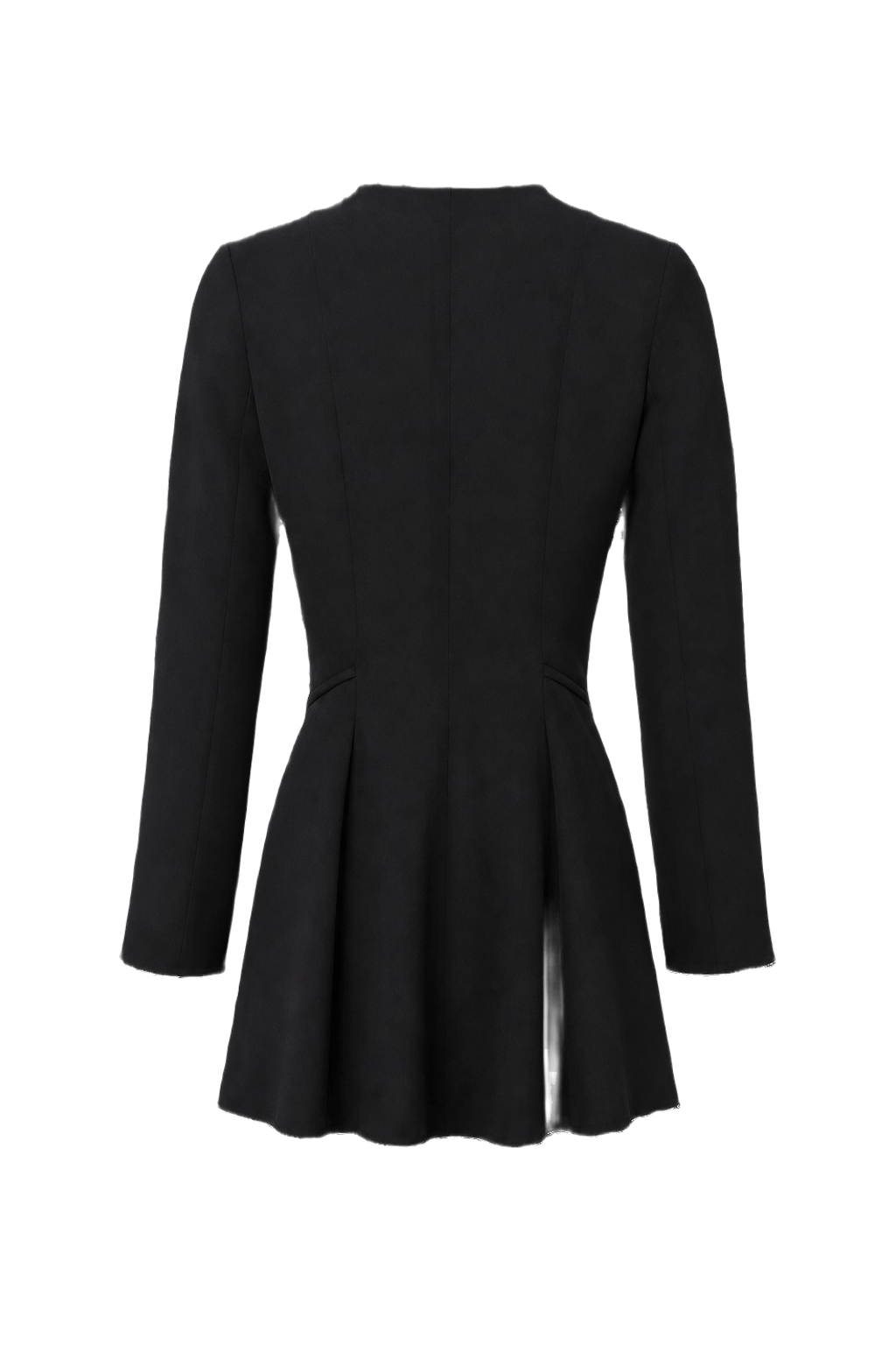 1990s Black Rayon Blouse - Back View