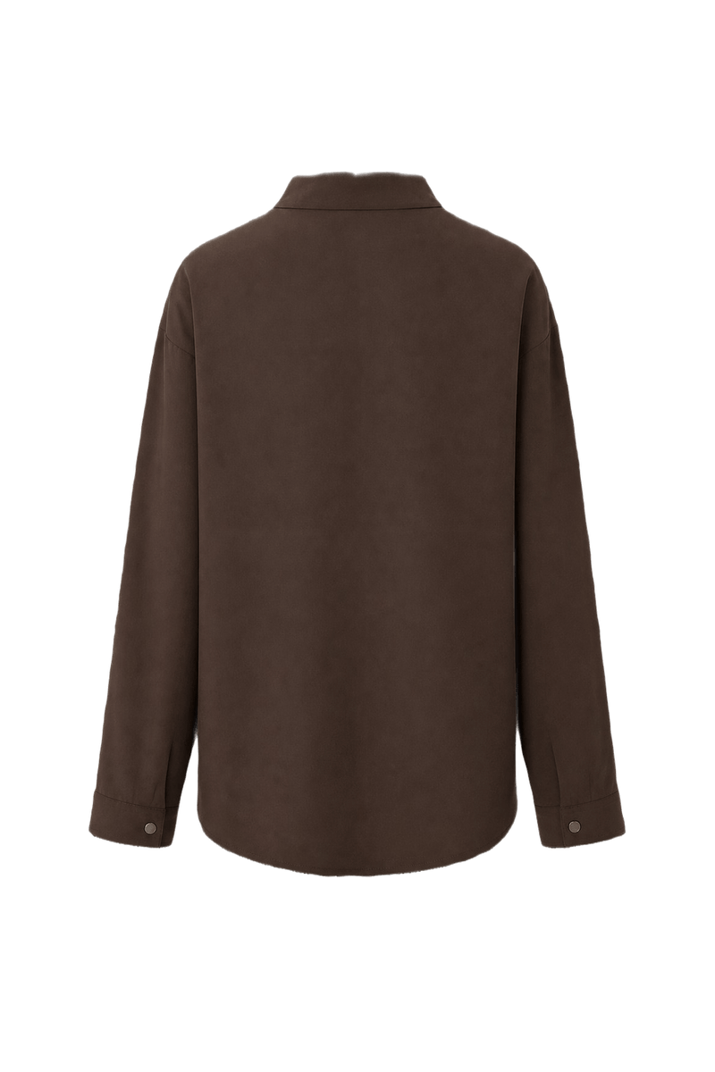 1980s Brown Polyester Jacket - Back View