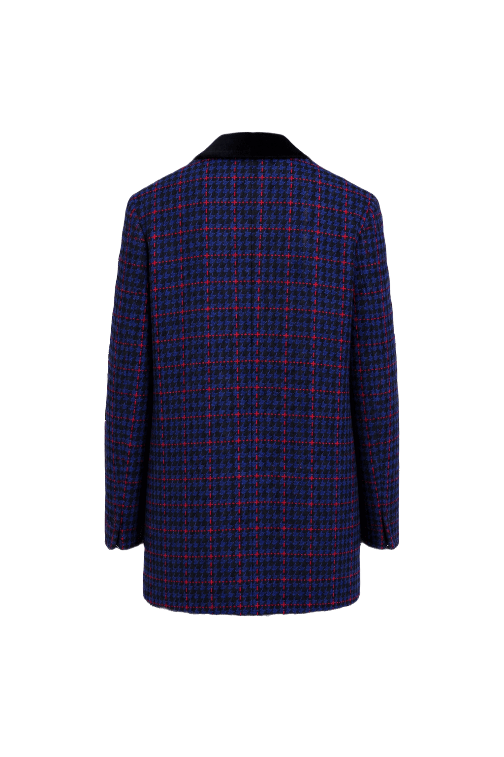 1970s Blue Wool Blazer - Back View