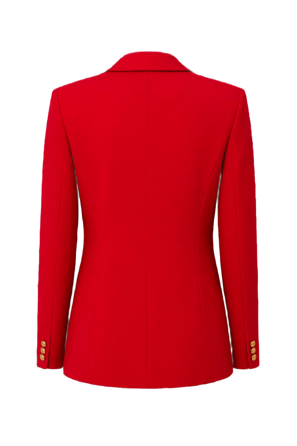 1980s Red Polyester Blazer - Back View