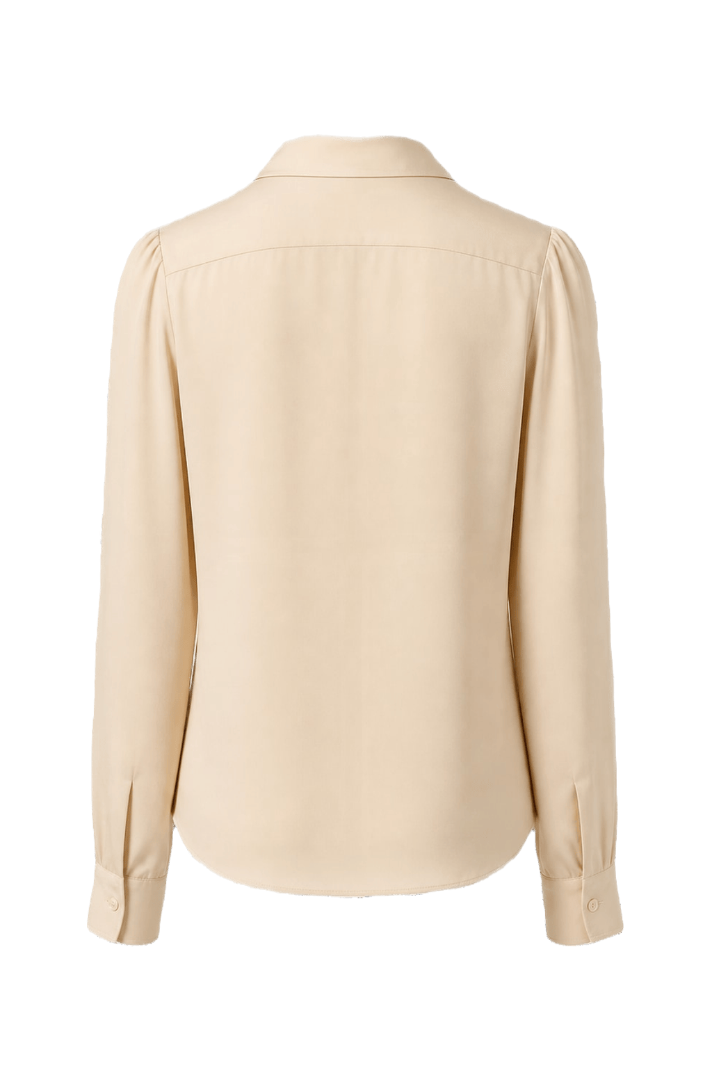 1980s Cream Rayon Blouse - Back View