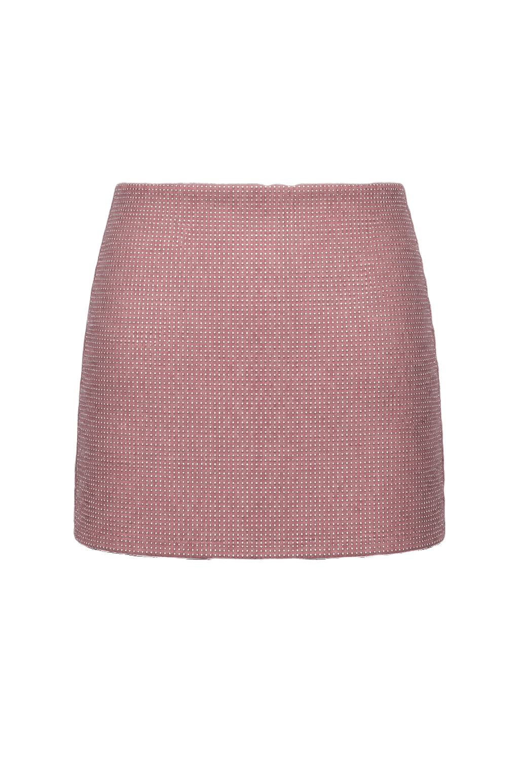 1990s Dusty Rose Pink Polyester Blend Skirt - Back View