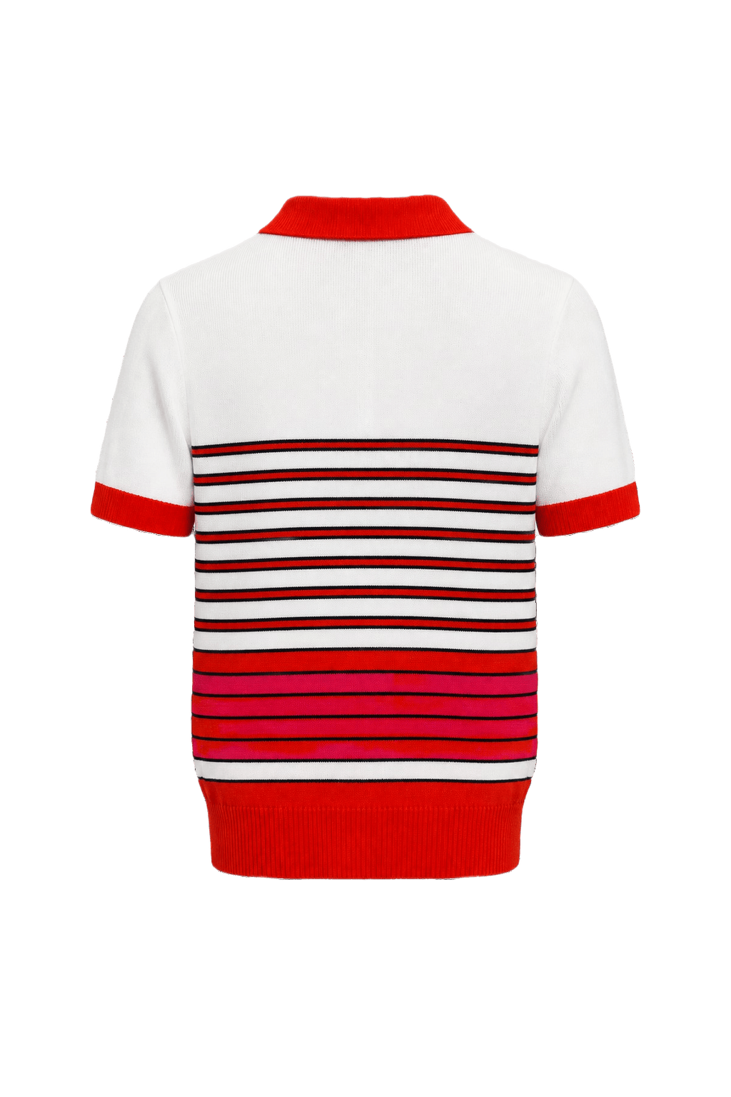 1980s Red Cotton Blend Polo - Back View