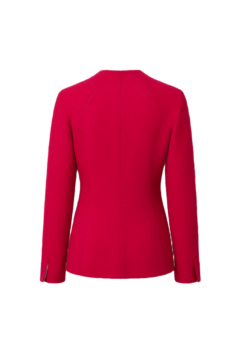 1980s Bright Pink Wool Jacket - Back View