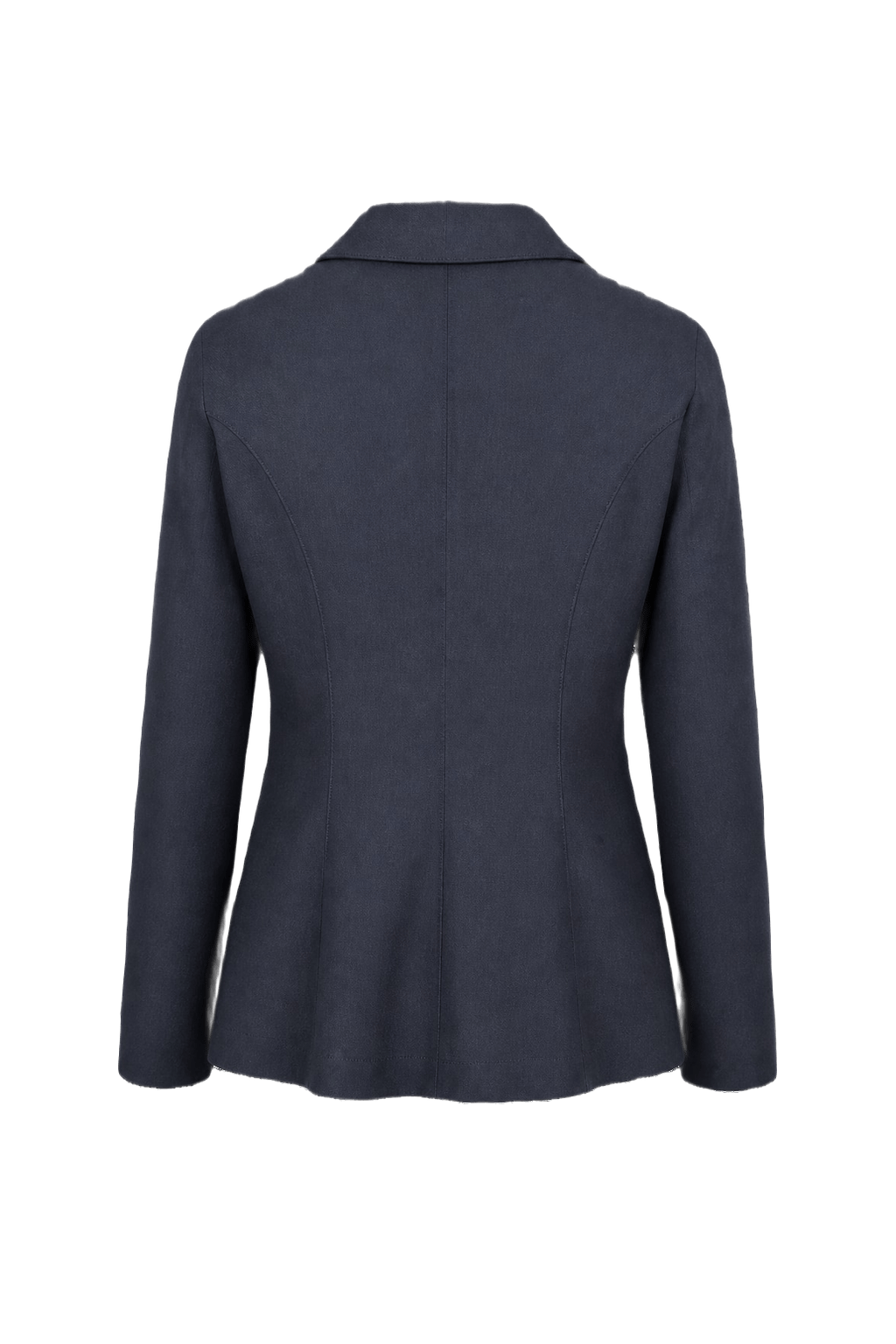 1990s Dark Blue Linen Blend Jacket - Back View