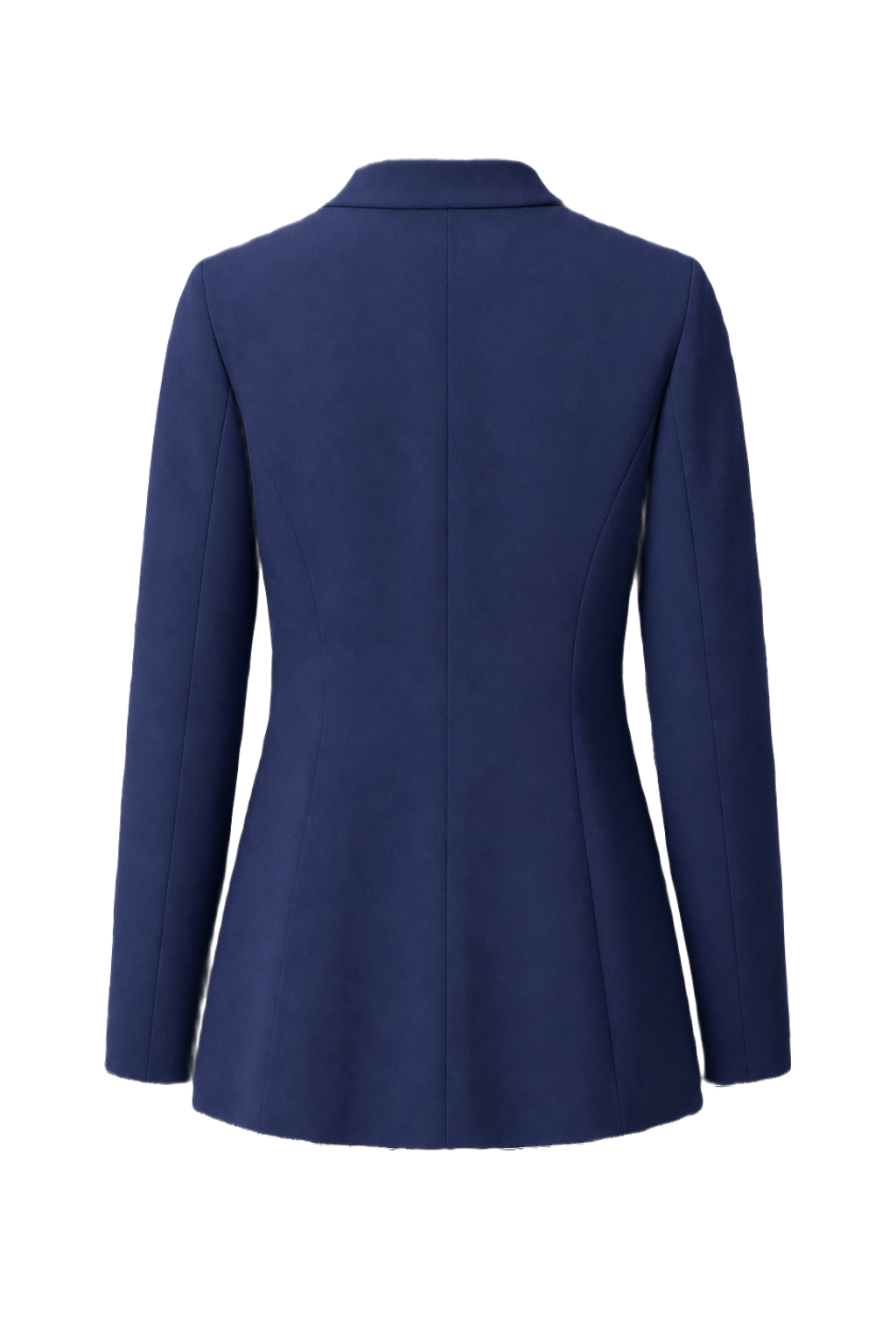 1980s Midnight Blue Silk Blend Blazer - Back View