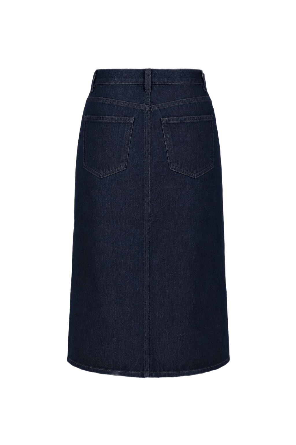 1980s Dark Blue Denim Skirt - Back View