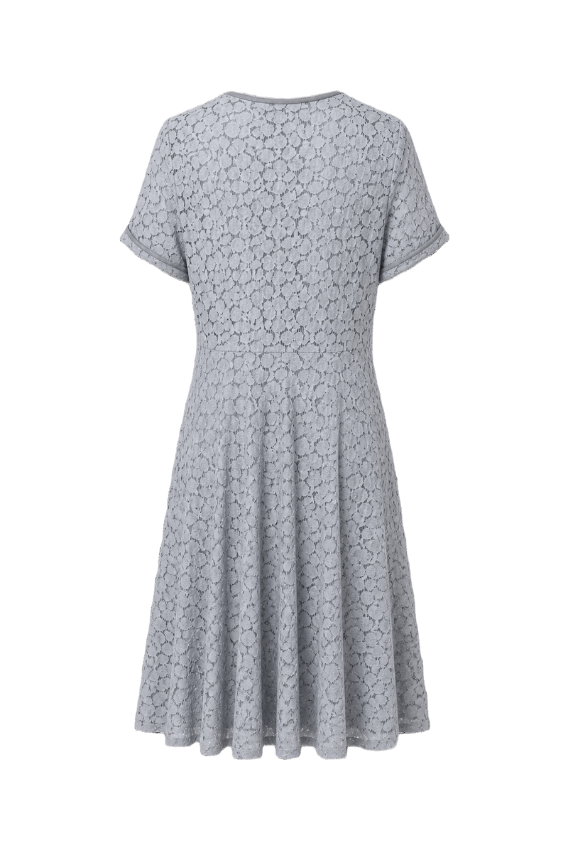 1930s Light Blue Lace Dress - Back View