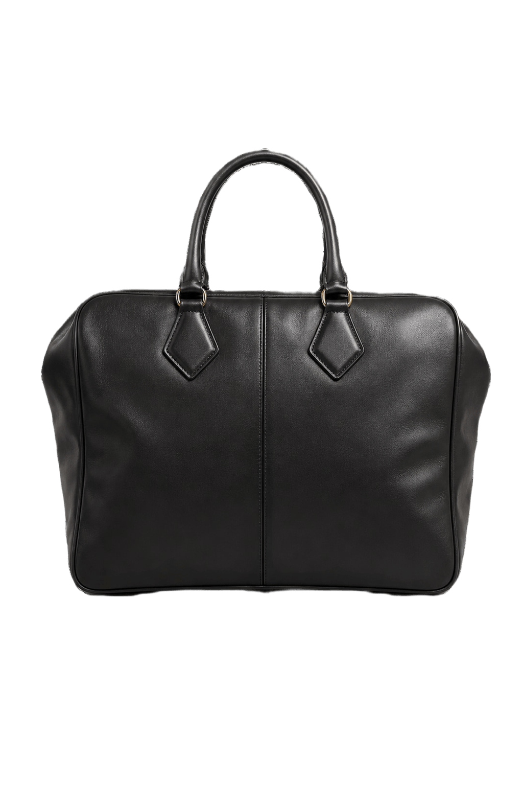 1990s Black Leather Bag - Back View