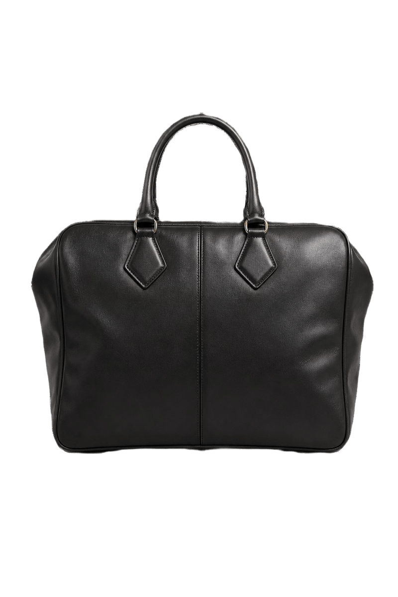 1990s Black Leather Bag - Back View