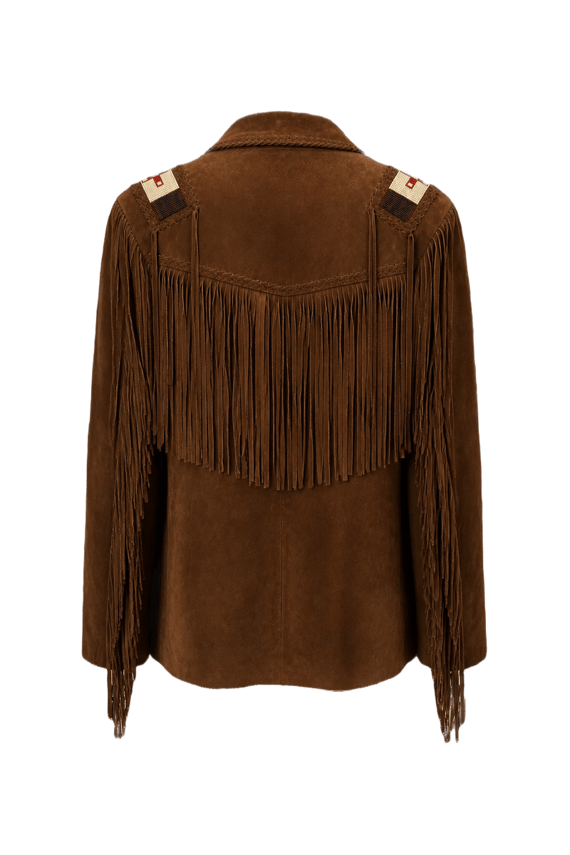 1980s Brown Suede Jacket - Back View