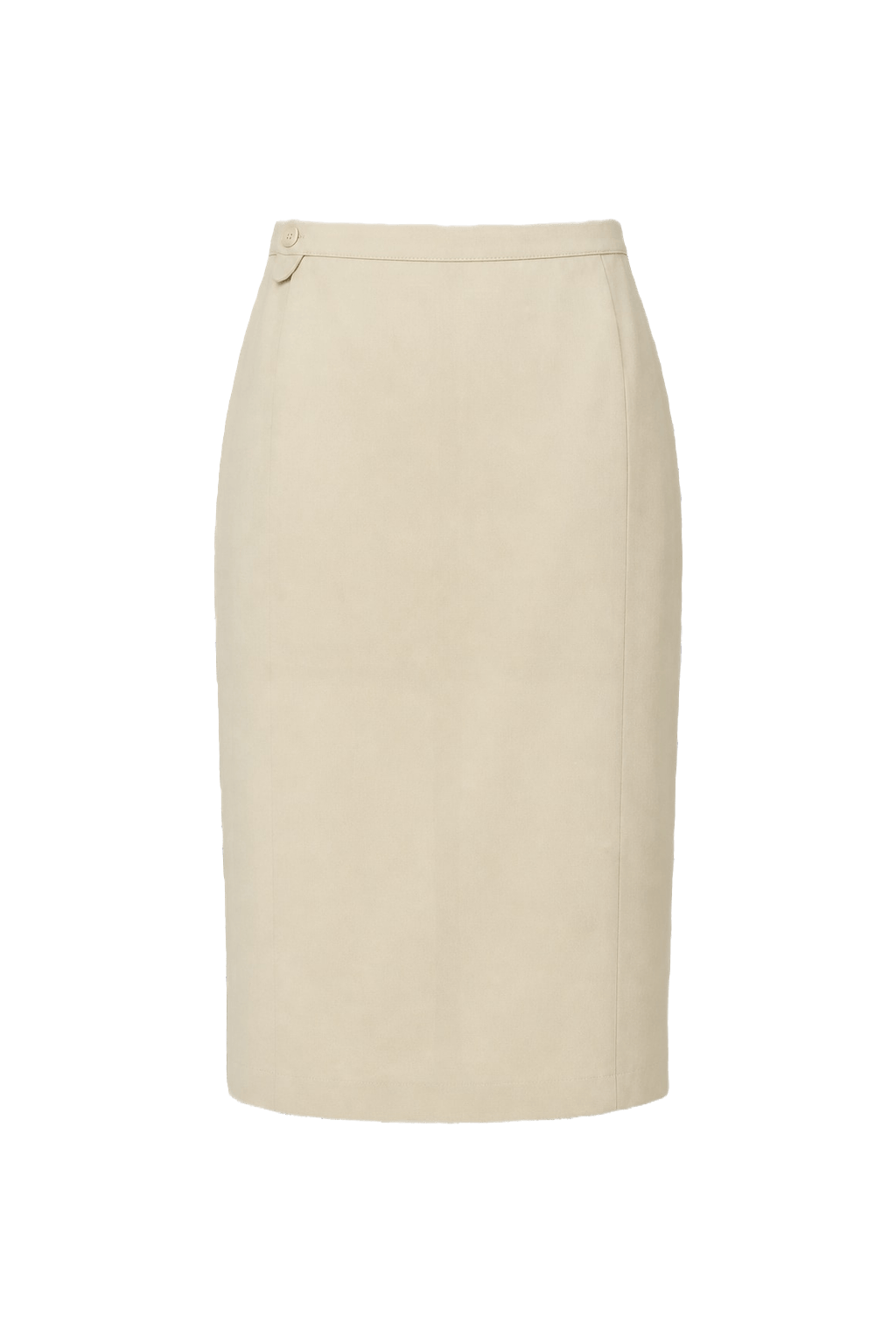 1990s Cream Cotton Blend Skirt - Back View