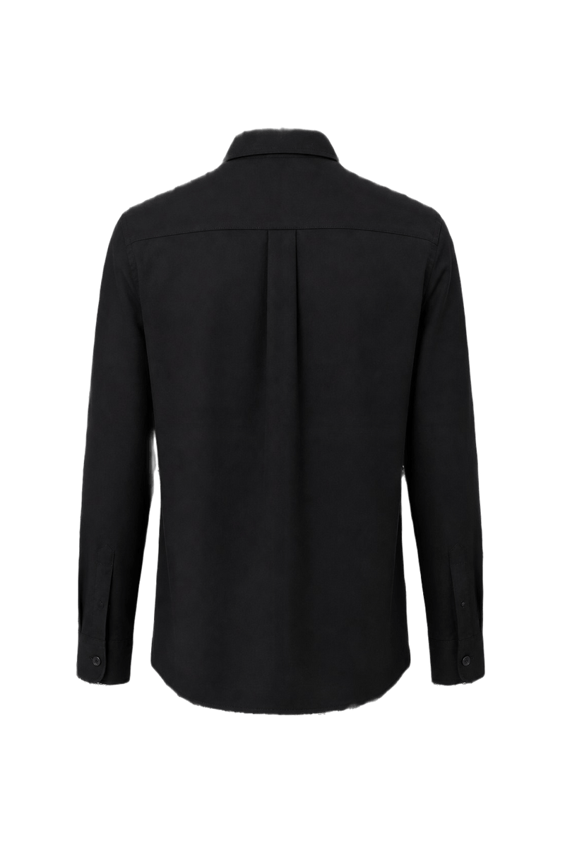 1990s Black Cotton Shirt - Back View