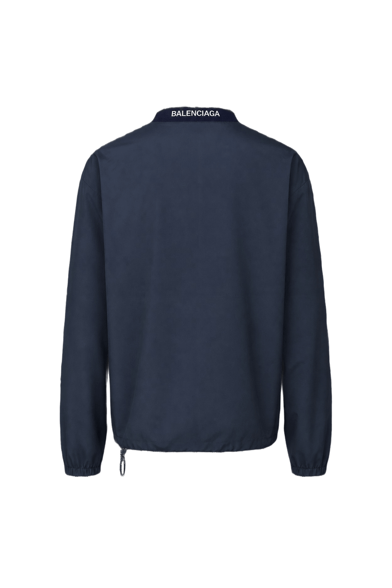 1980s Navy Blue Cotton Blend Sweater - Back View