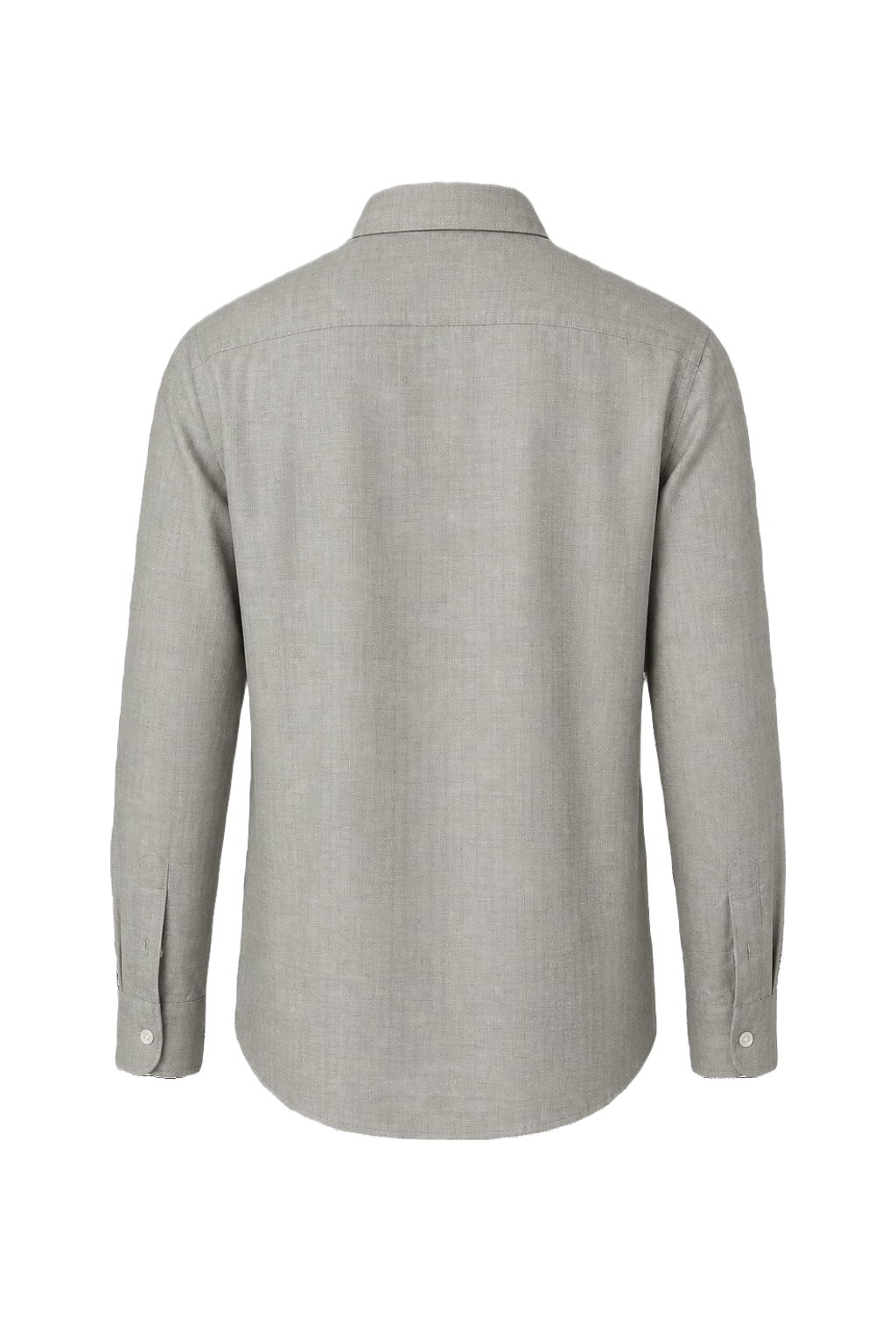 1980s Light Gray Cotton Blend Shirt - Back View