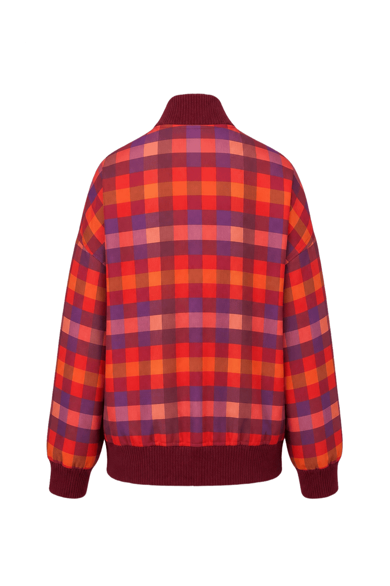 1980s Red Polyester Jacket - Back View
