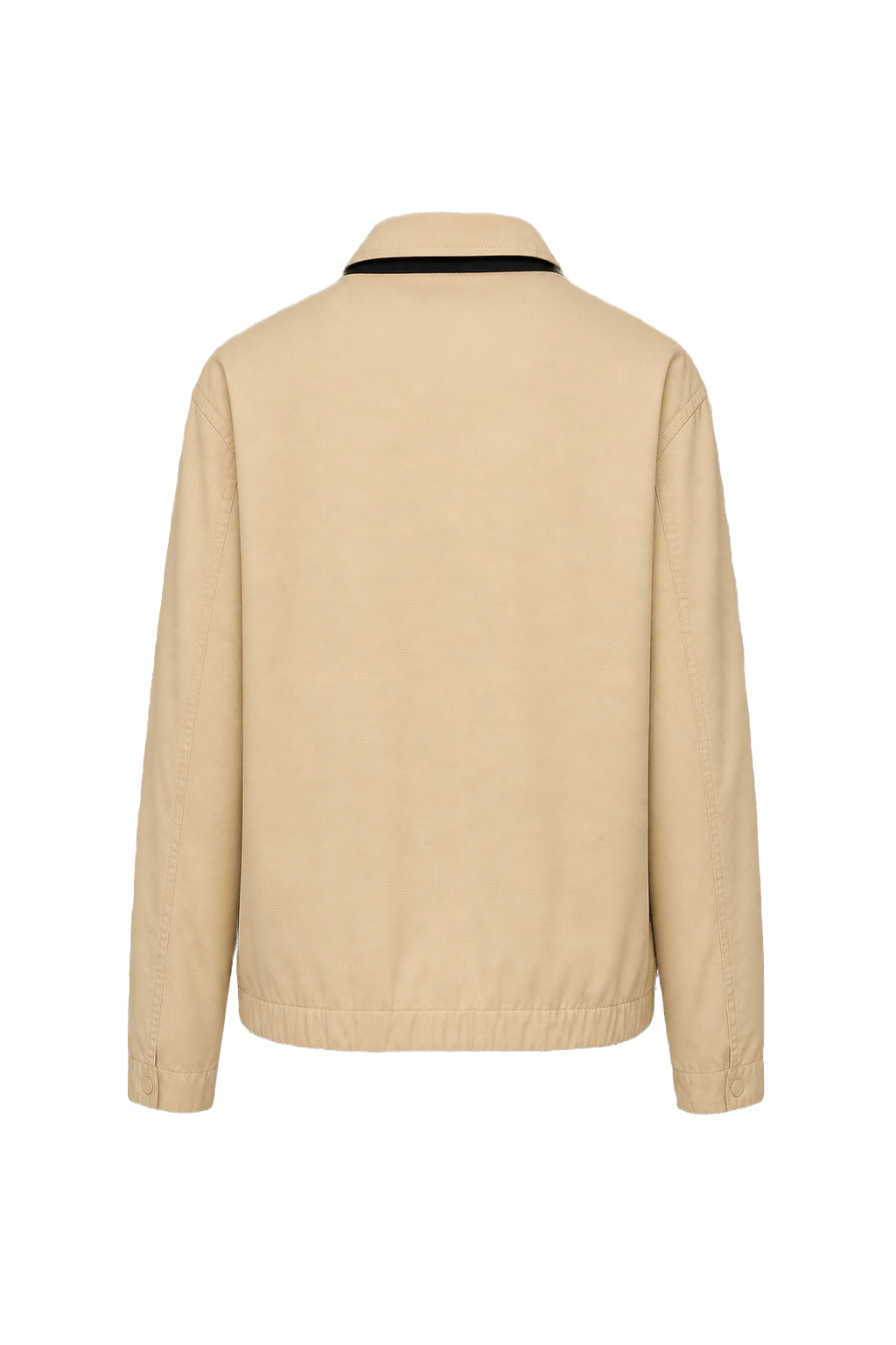 1980s Beige Cotton Blend Jacket - Back View