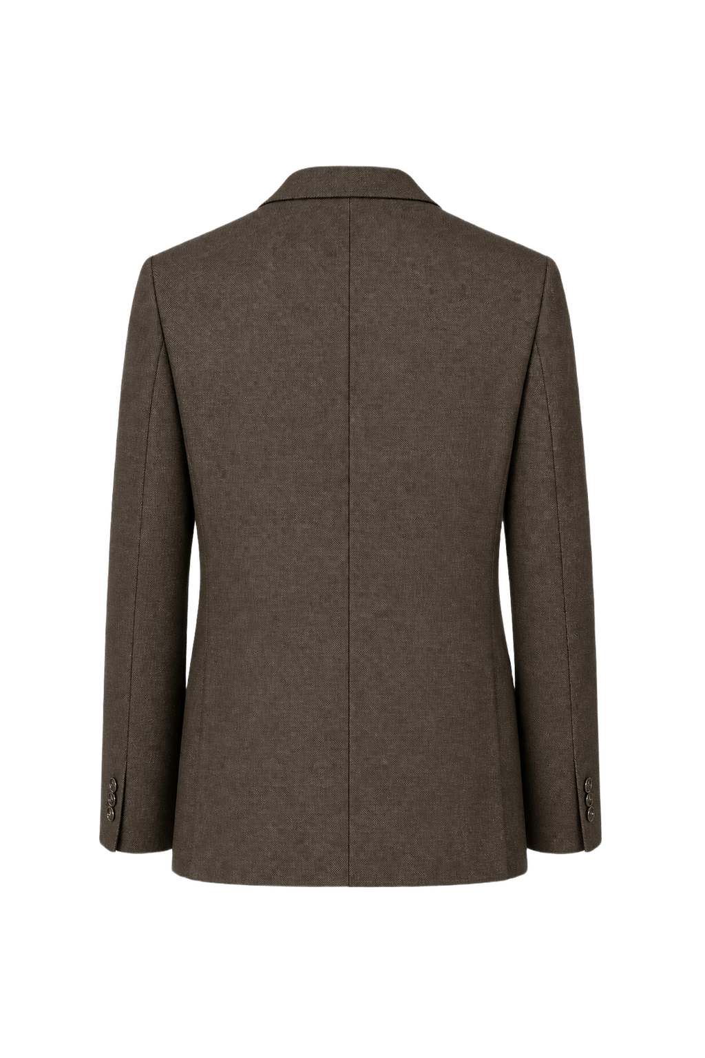 1980s Brown Wool Blend Blazer - Back View