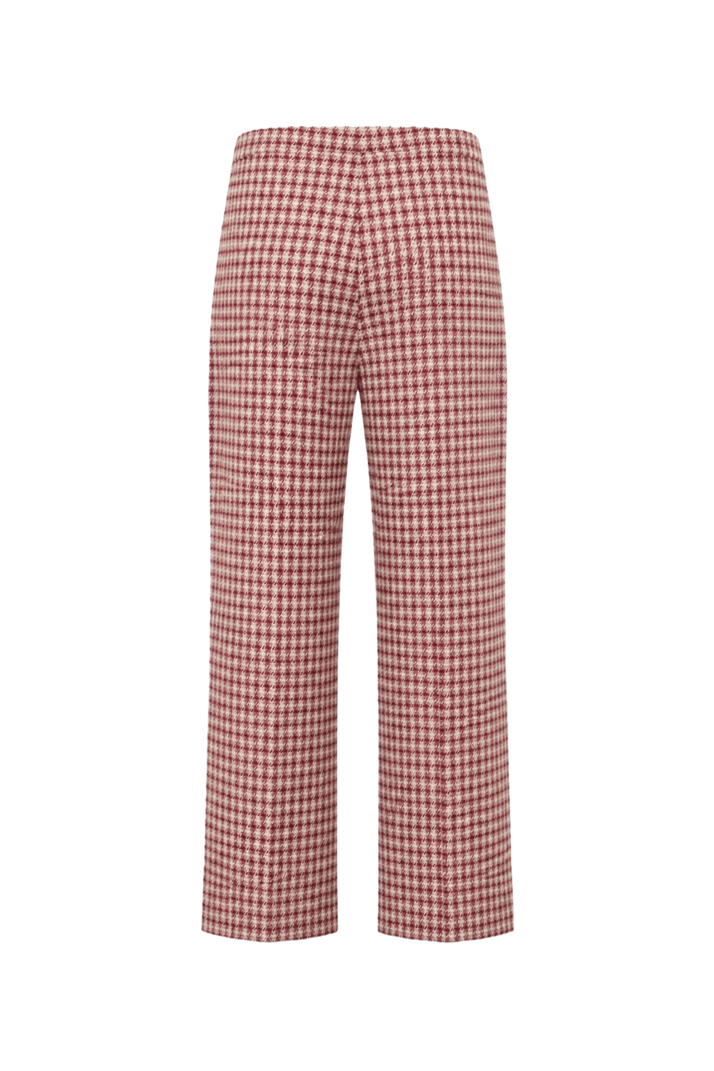 1970s Red Wool Blend Trousers - Back View