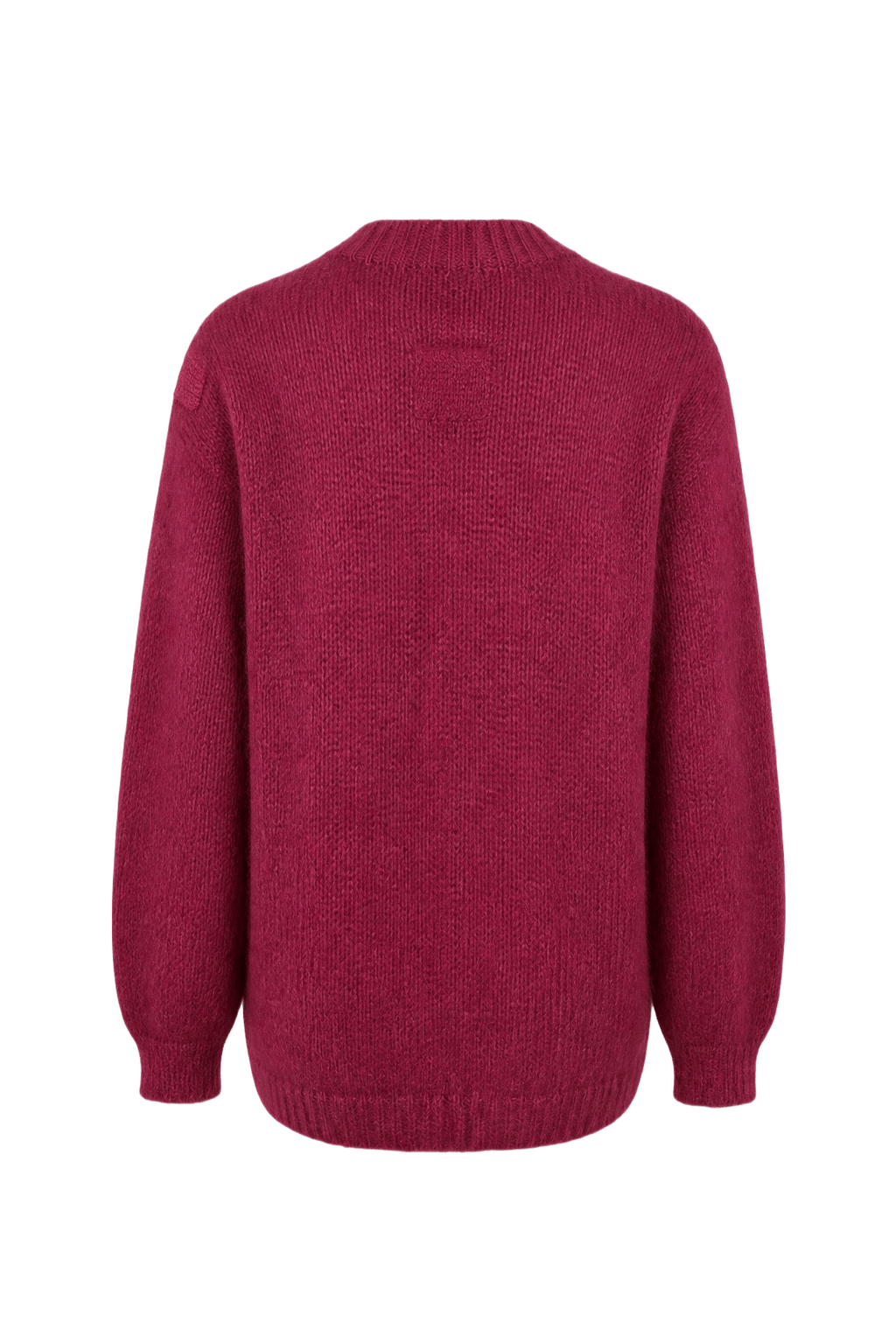 1990s Deep Burgundy Wool Blend Sweater - Back View