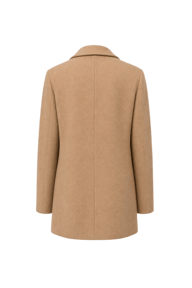 1970s Camel Wool Blend Blazer - Back View