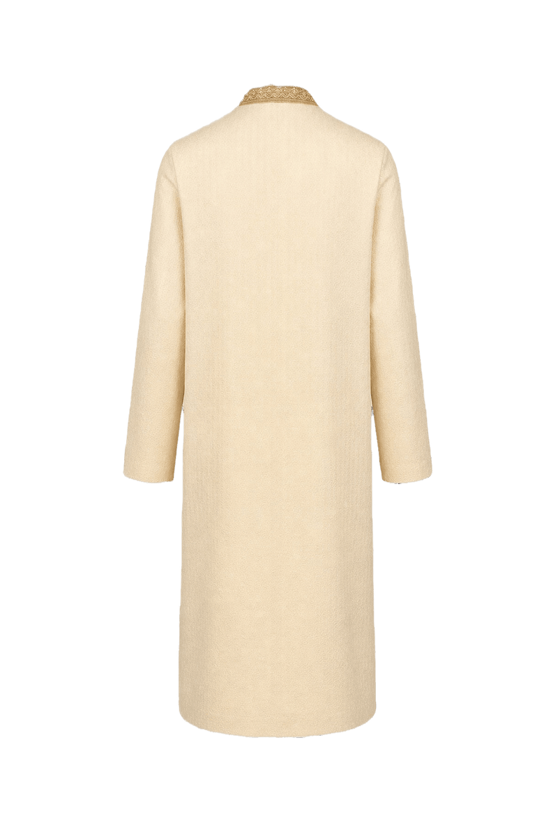 1970s Cream Cotton Blend Shirt - Back View