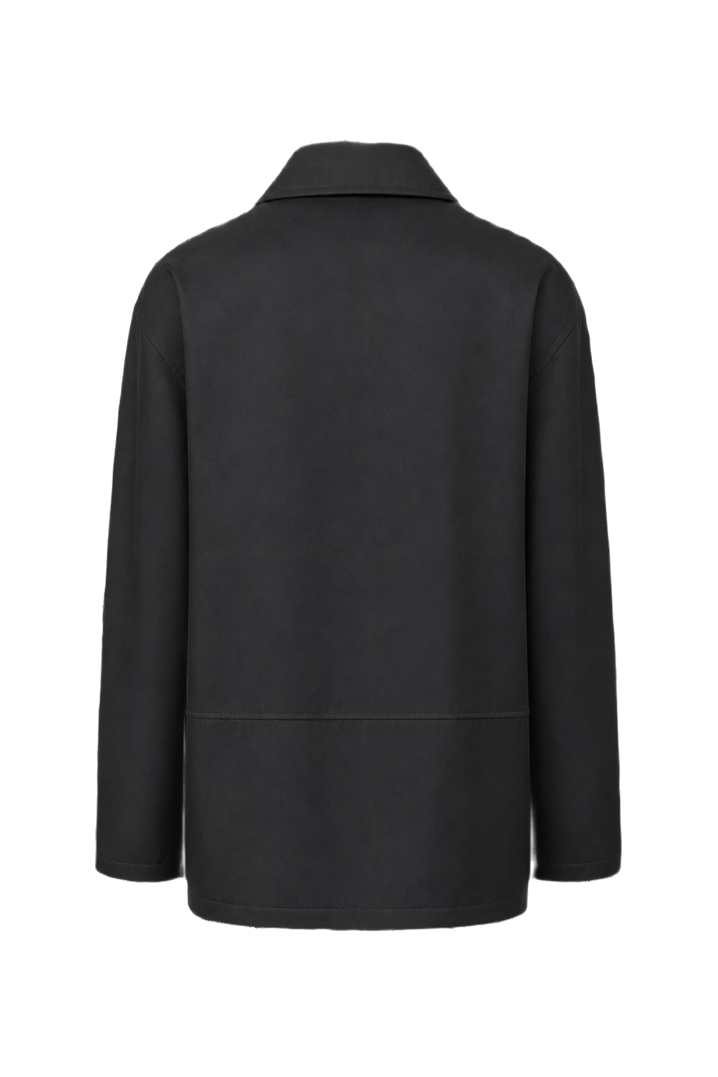 1980s Dark Gray Synthetic Blend Jacket - Back View
