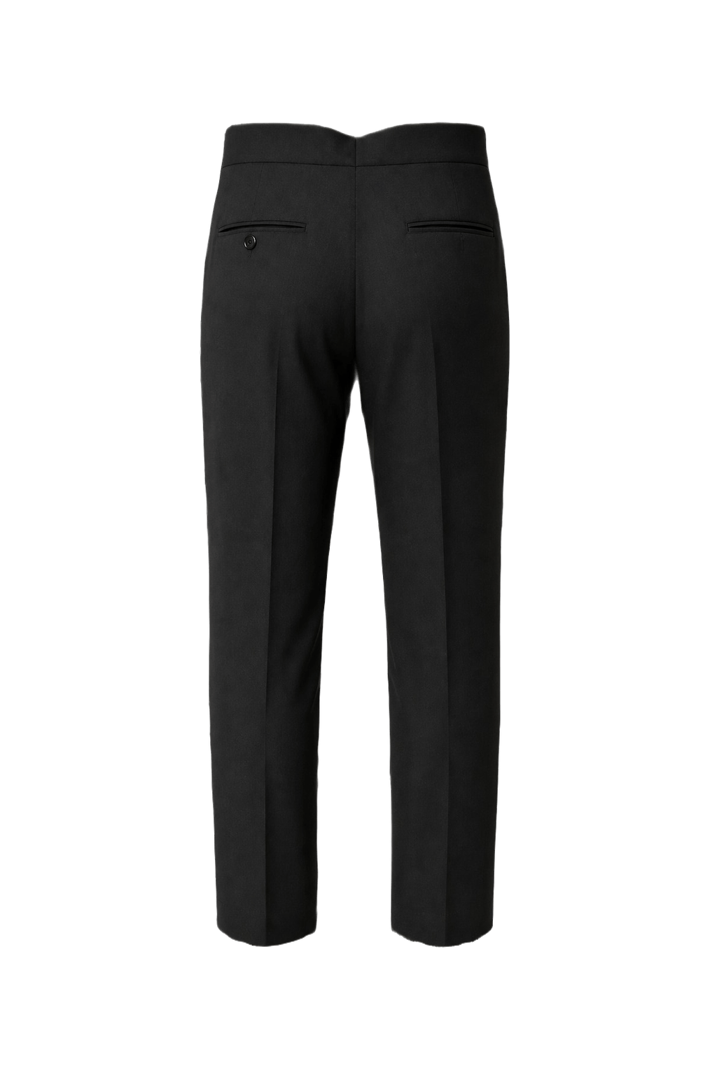 1930s Black Wool Blend Trousers - Back View