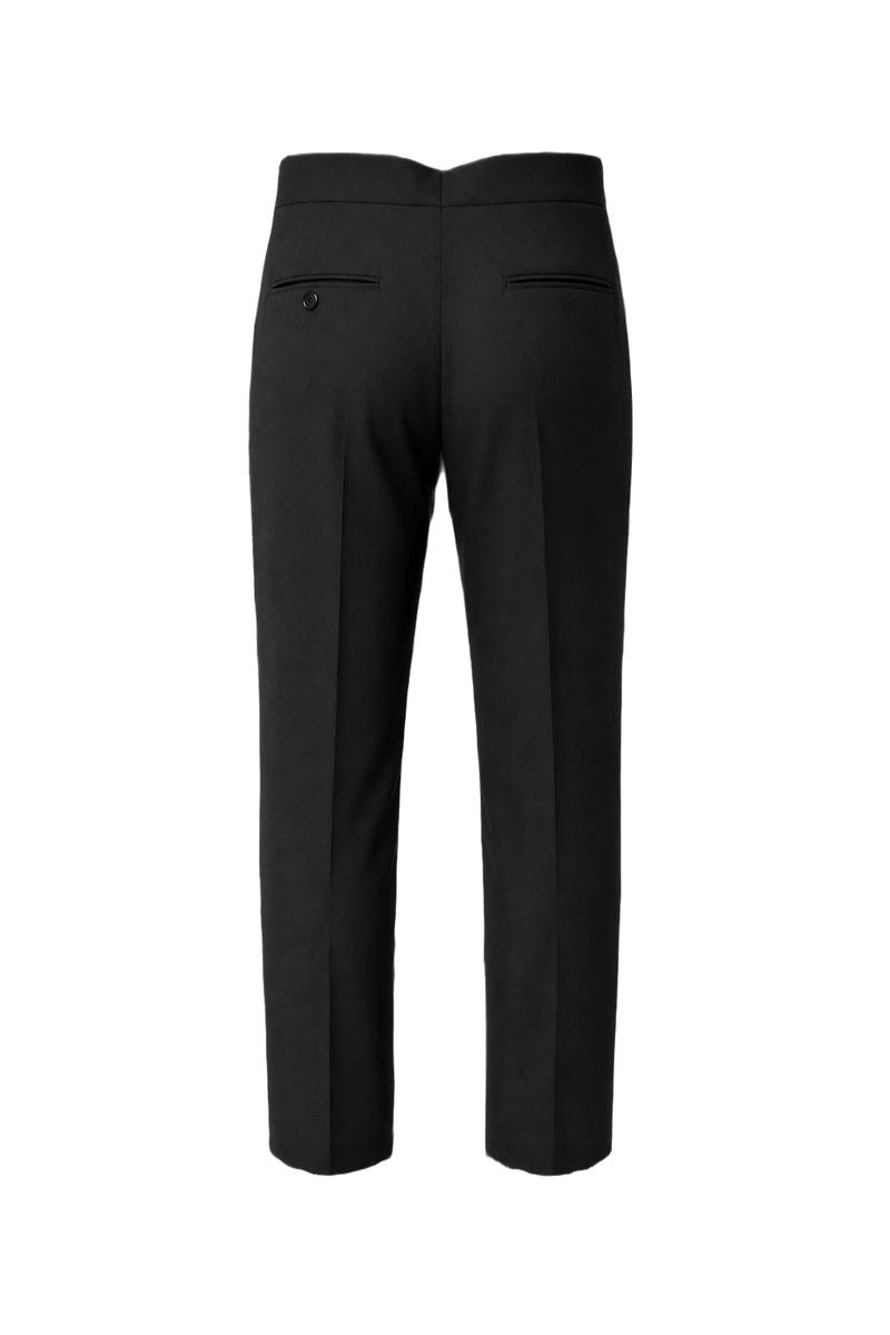 1930s Black Wool Blend Trousers - Back View
