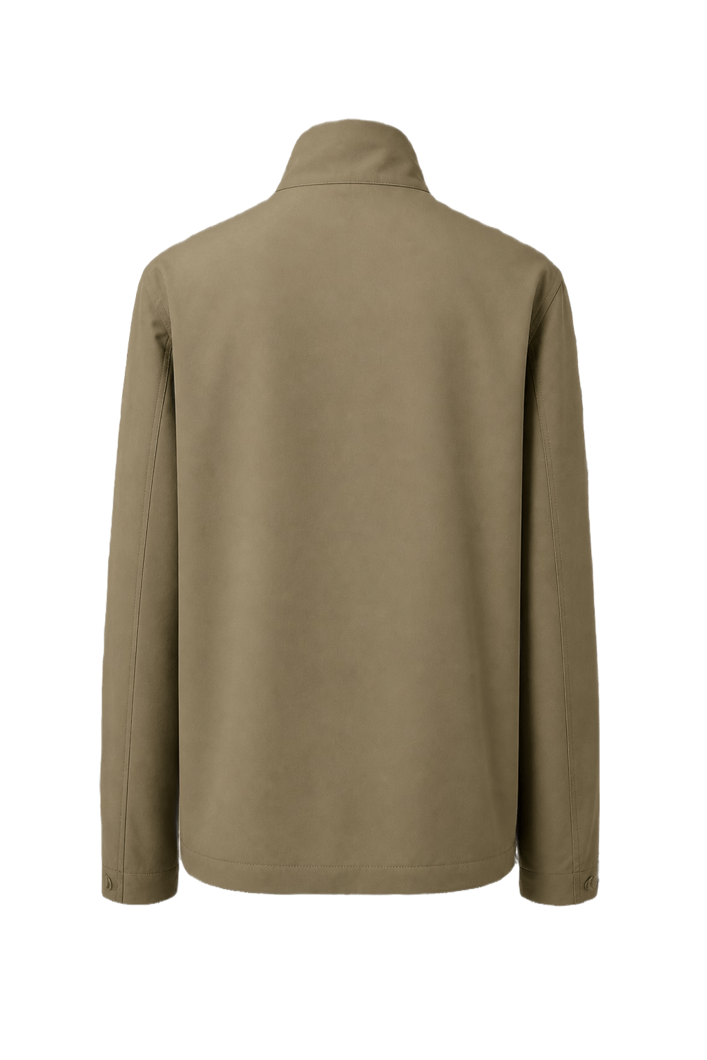 1980s Olive Green Nylon Jacket - Back View