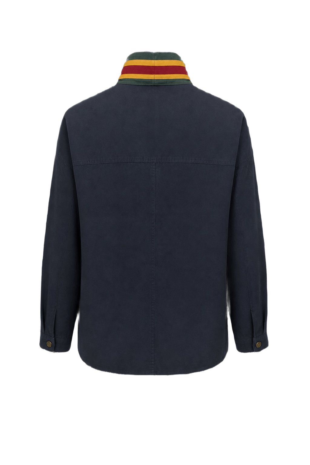 1980s Navy Blue Cotton Jacket - Back View