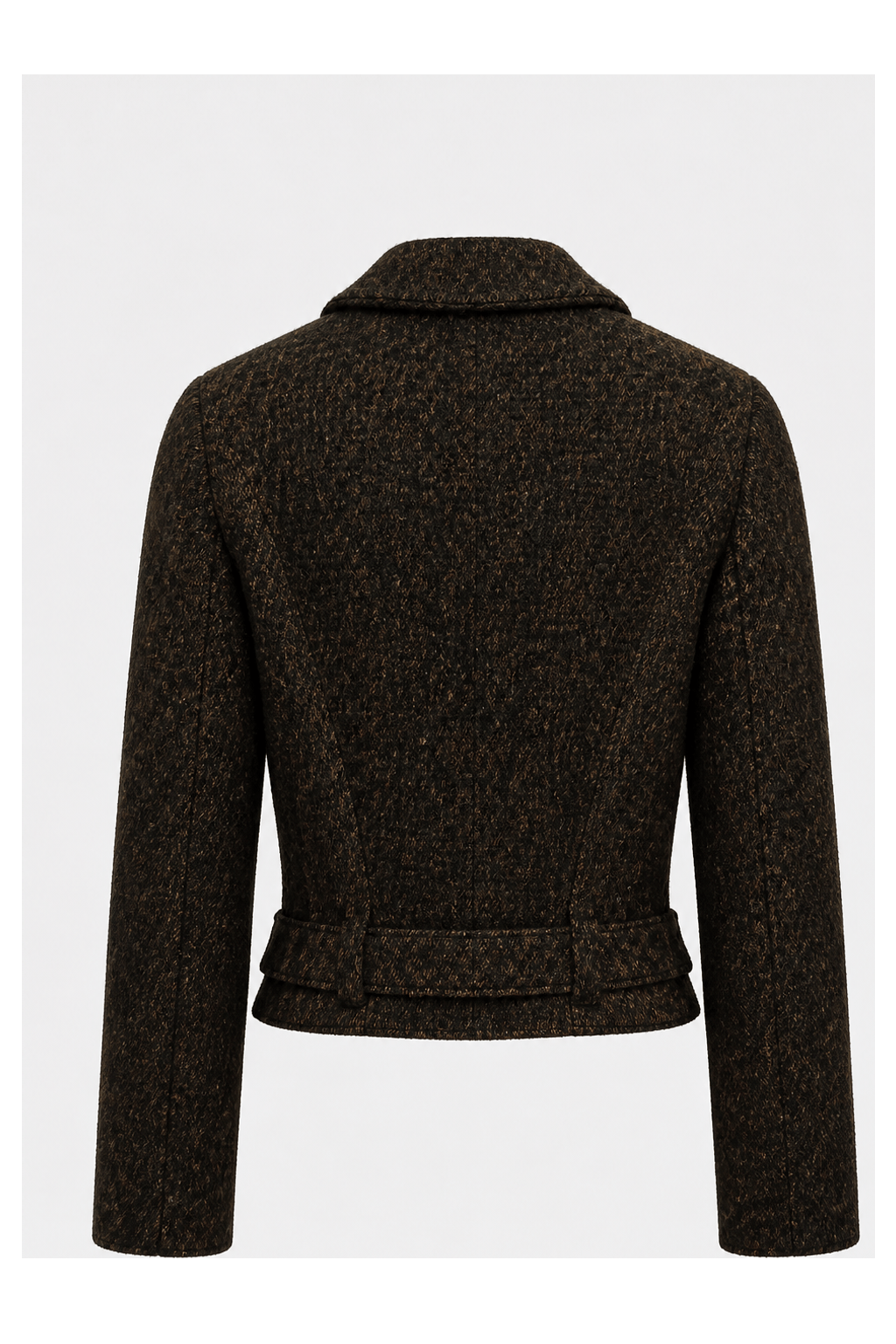 1950s Brown Wool Blend Jacket - Back View