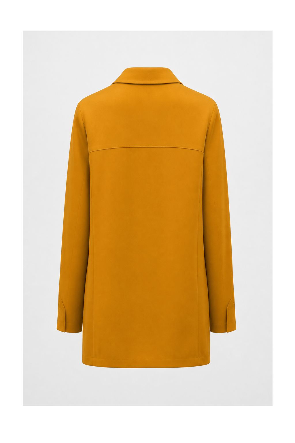 1990s Mustard Yellow Synthetic Blend Jacket - Back View