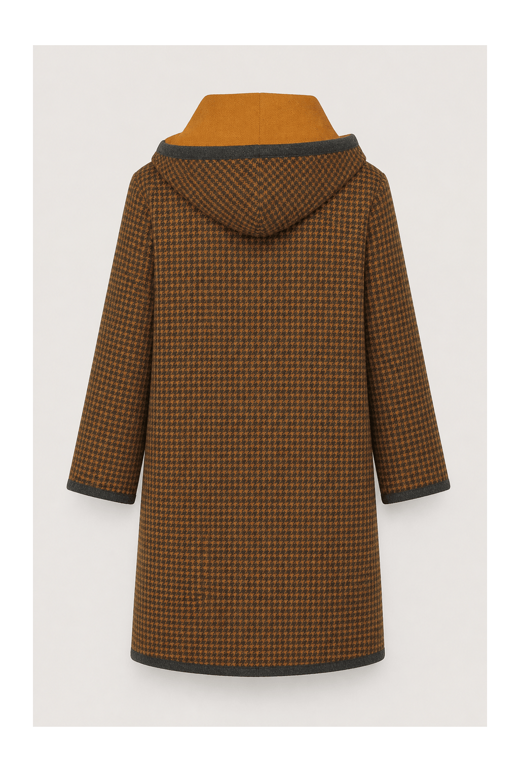 1960s Brown Wool Blend Coat - Back View