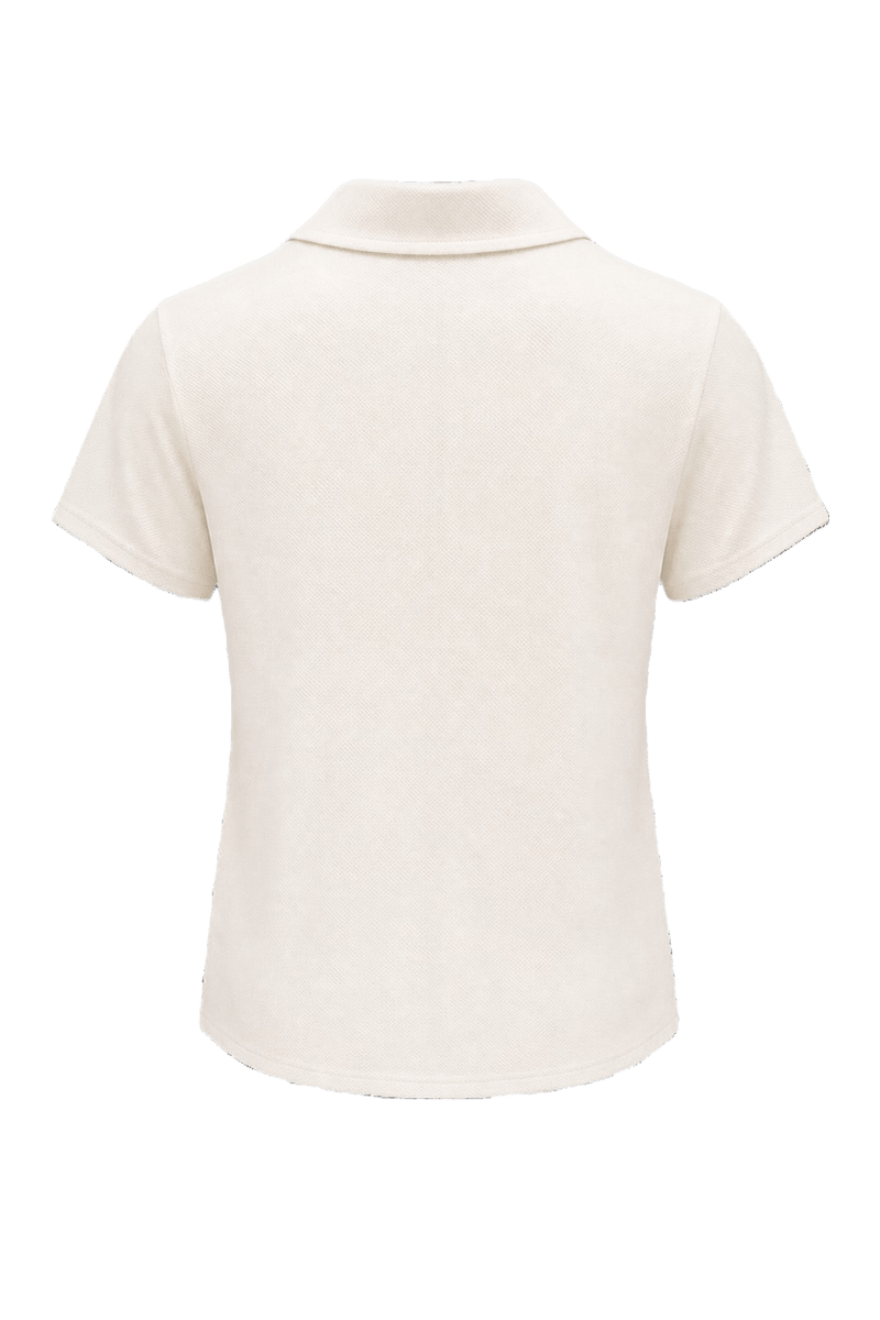 1970s White Cotton Blend Shirt - Back View