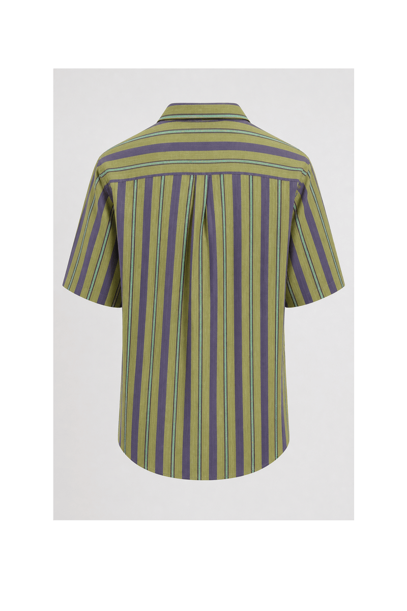 1970s Green Cotton Shirt - Back View