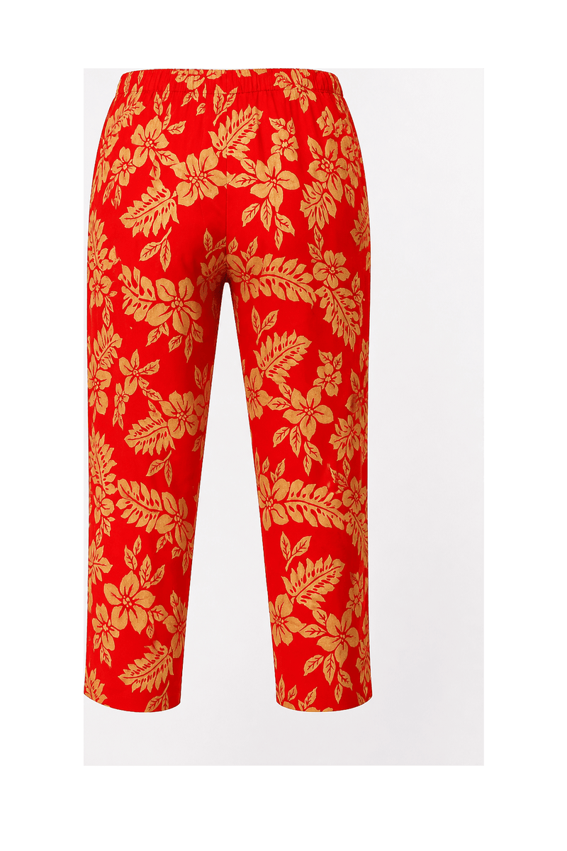 1970s Red Cotton Blend Pants - Back View