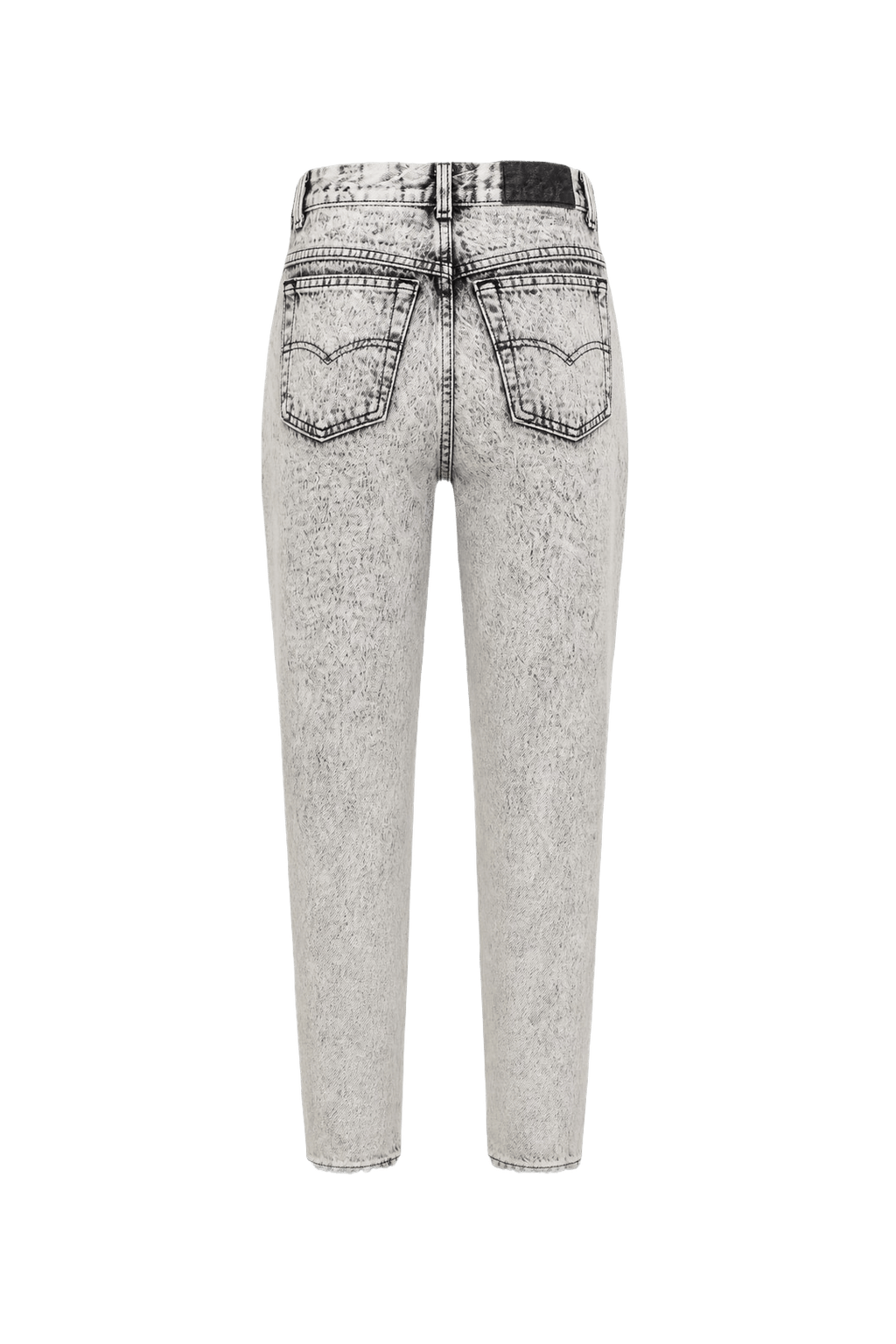 1980s Light Grey Cotton Blend Jeans - Back View
