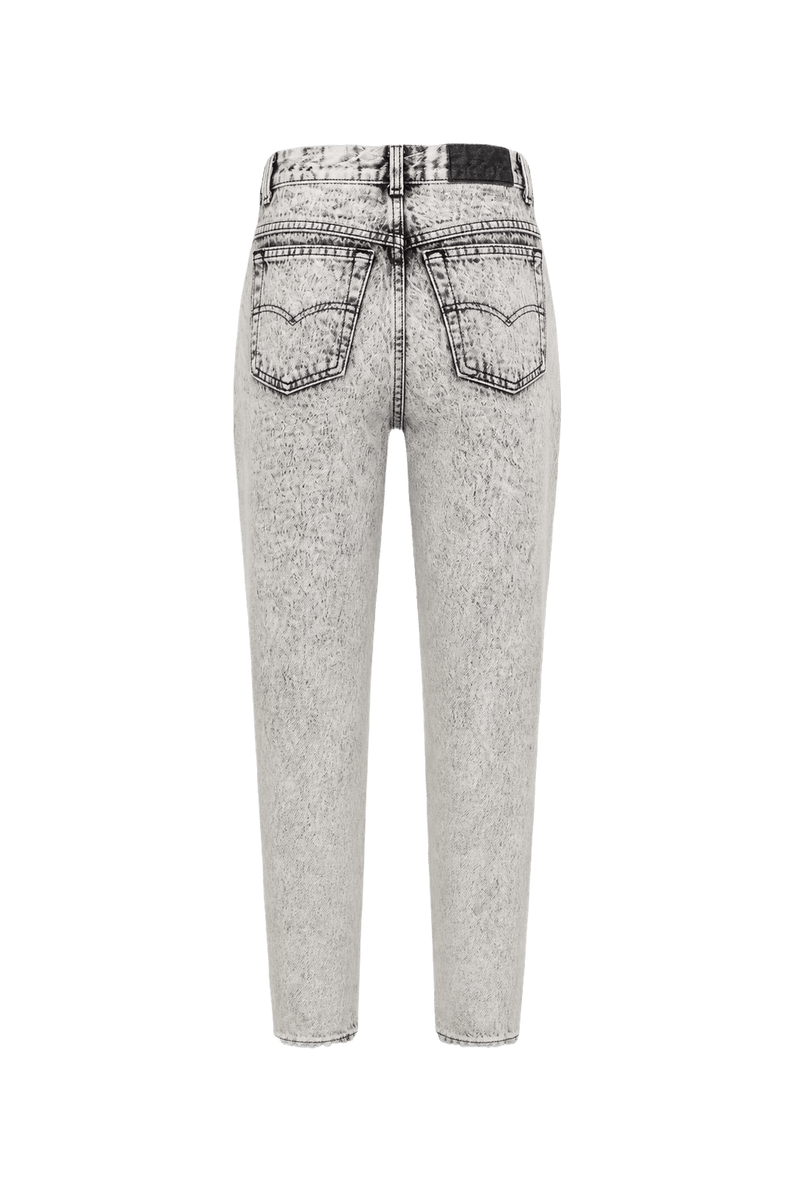 1980s Light Grey Cotton Blend Jeans - Back View