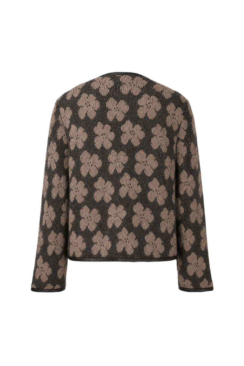 1970s Black Knit Jacket - Back View